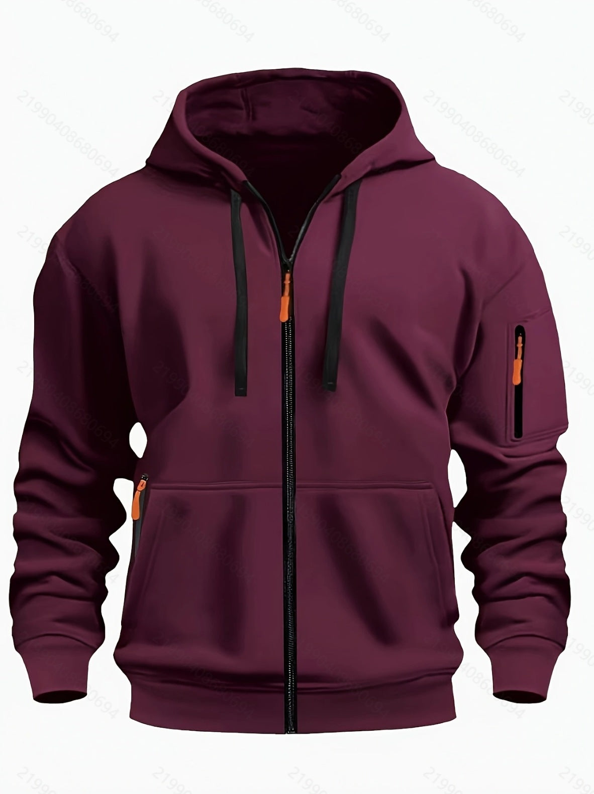 Zipper Hooded Sweatshirt