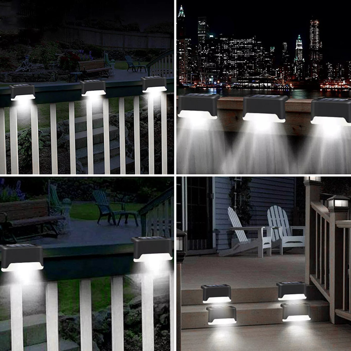 4x Solar Deck Lights | Outdoor