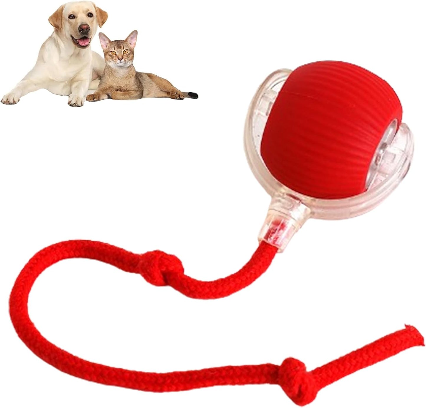 360° Smart Automatic Rolling Pet Ball – Interactive Rechargeable Toy for Dogs & Cats with Obstacle Avoidance