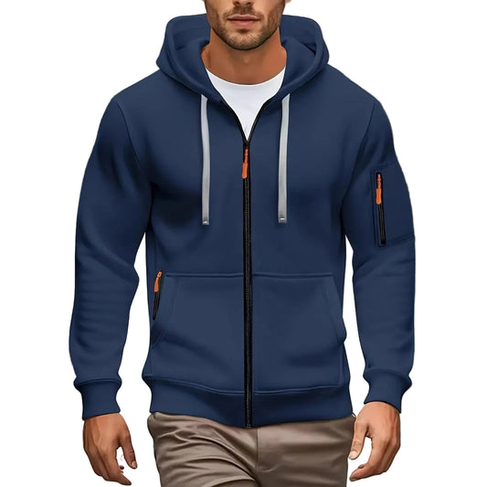 Zipper Hooded Sweatshirt