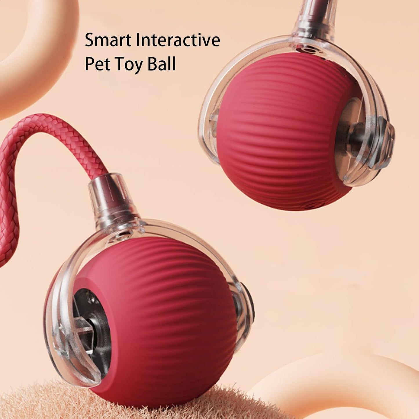 360° Smart Automatic Rolling Pet Ball – Interactive Rechargeable Toy for Dogs & Cats with Obstacle Avoidance